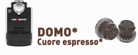 100 capsule compatibile con sistemi Domo / Cuore Espresso